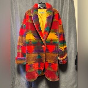 Donnybrook Women's Multicolor Geometric Teddy Jacket